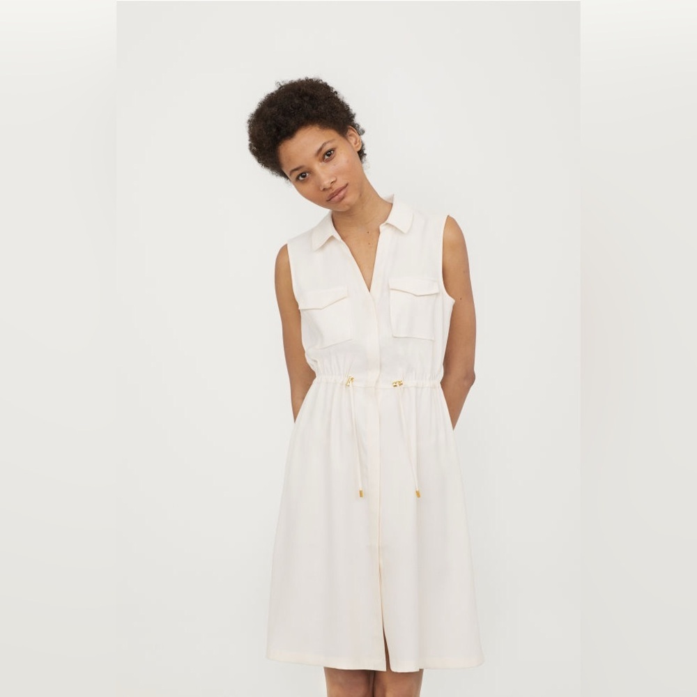 H&M Sleeveless Ivory Dress Size 6